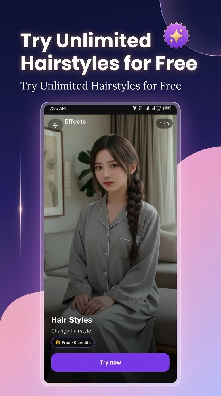 Andaaz AI photoshoot and preset selection screen.